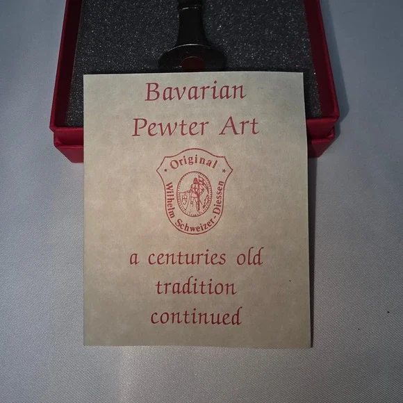 Wilhelm Schweizer Bavarian Pewter Art Two Lamp Gaslight Miniature Boxed - Picture 3 of 6